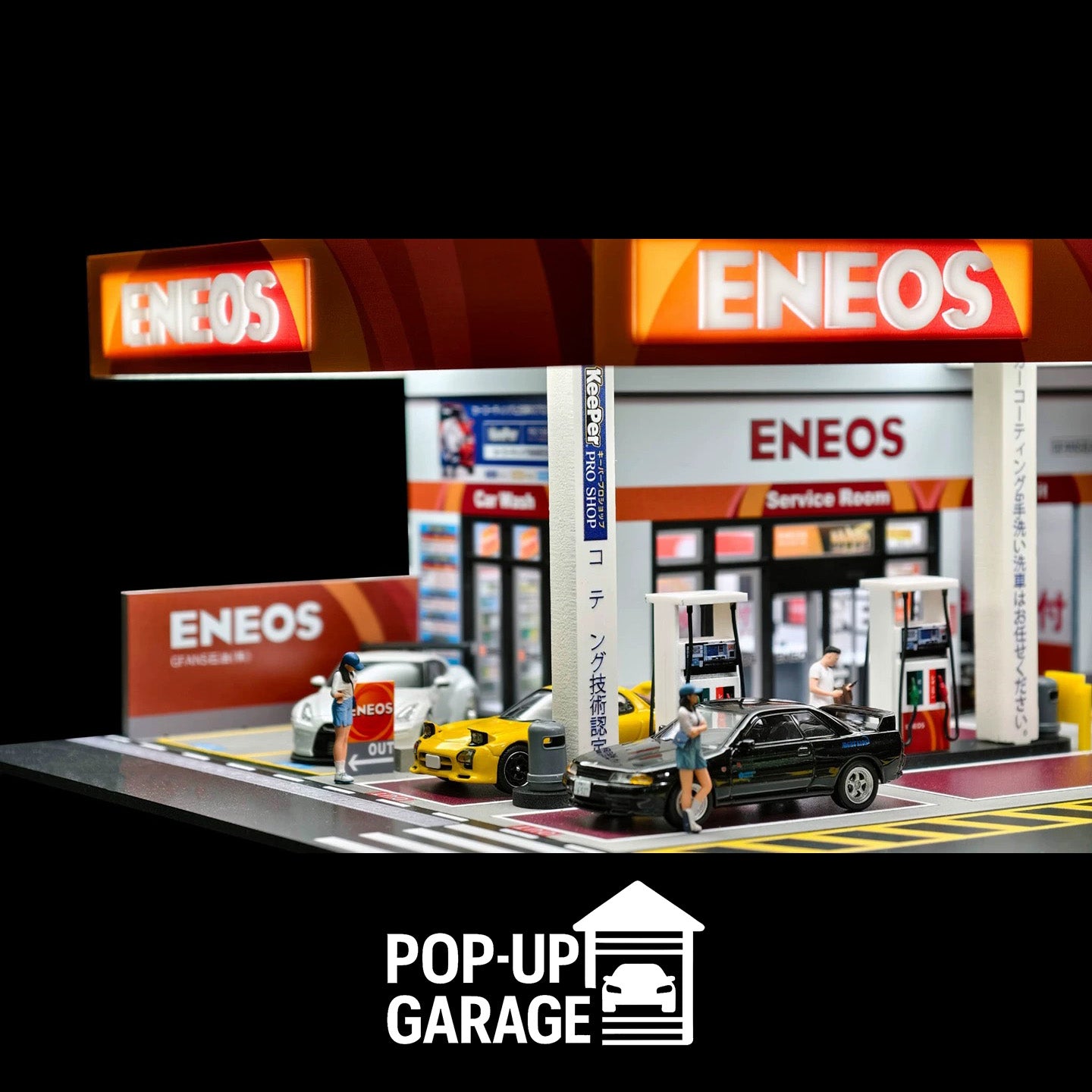 Eneos Gas Station Detailed Street Scene