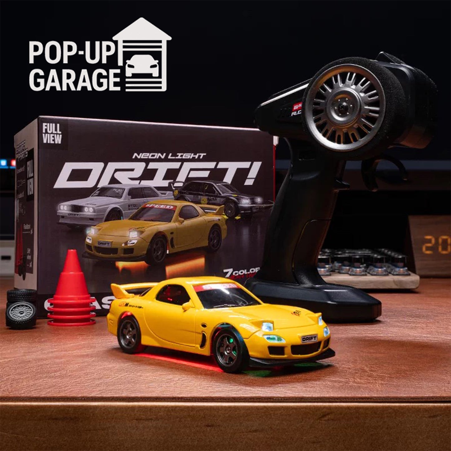 Mazda RX-7 FD3S (Initial-D) Jaune | Modèle ABS | 1:43