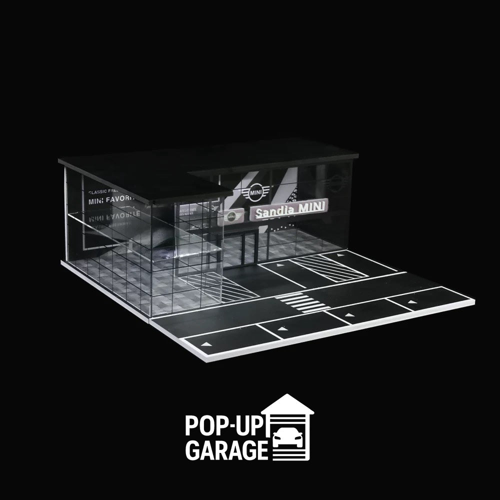 Salle d'exposition Mini Cooper à deux étages