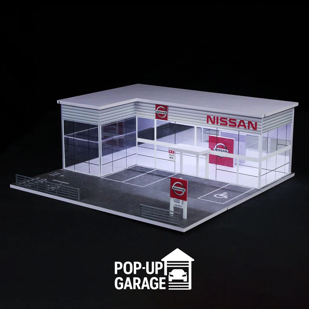Nissan showroom met twee verdiepingen