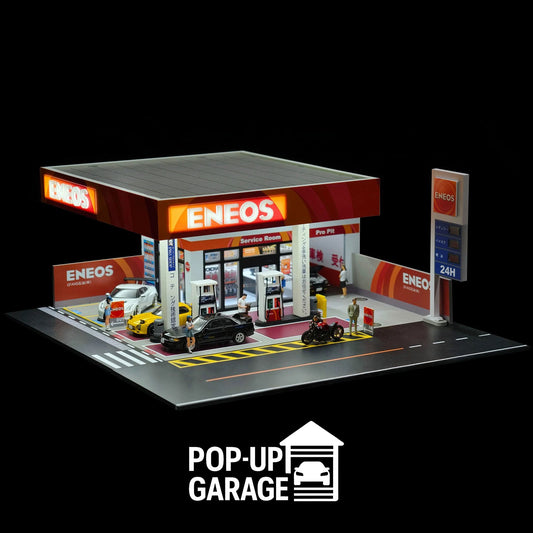Eneos Gas Station Detailed Street Scene