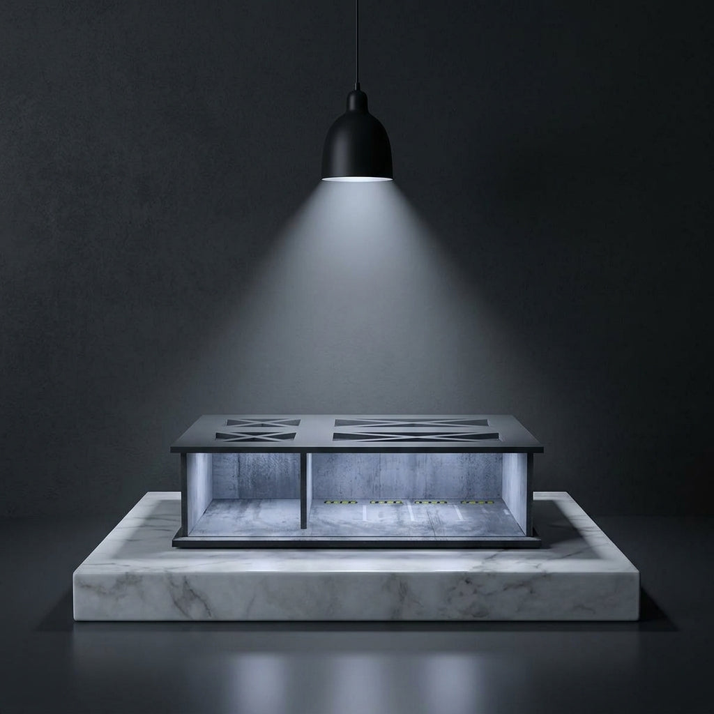Brutalist Display Underground Garage