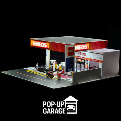 Eneos Gas Station Detailed Street Scene