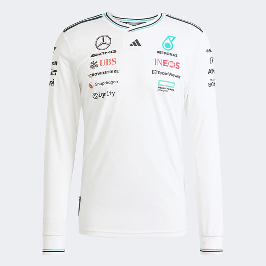 Mercedes AMG Petronas Drivers Long Sleeve 2025 [White]