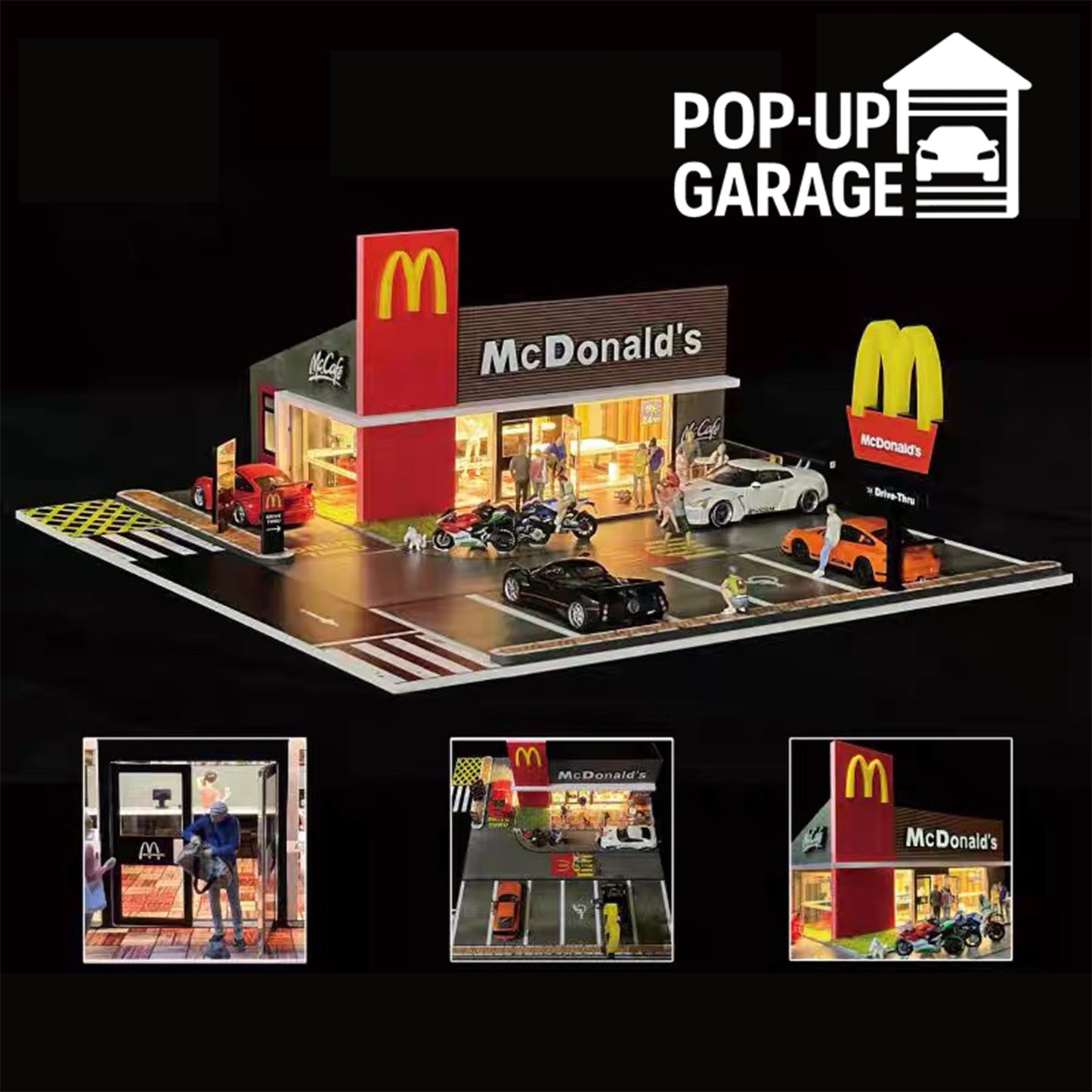 McDonalds Detailed Street Scene