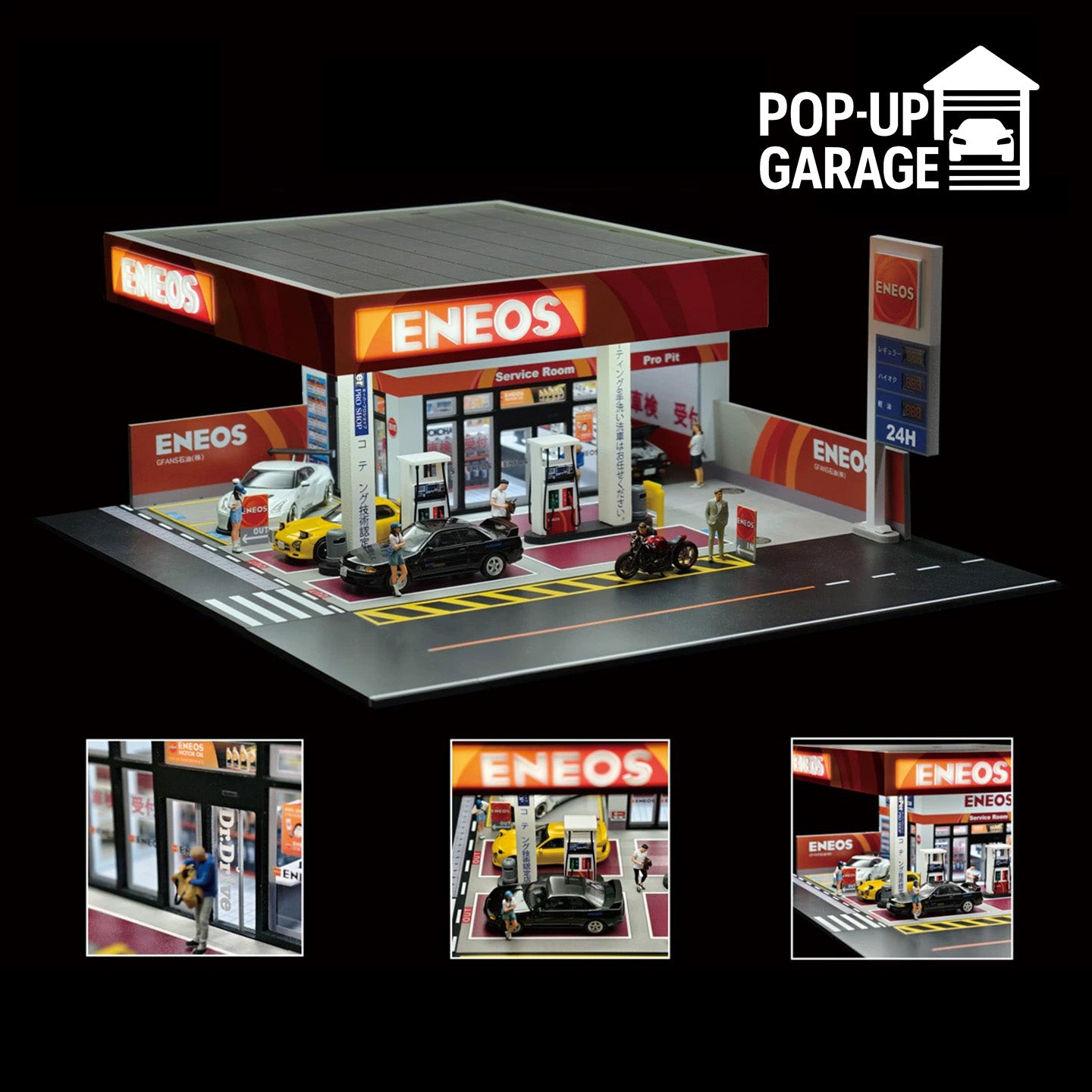 Eneos Gas Station Detailed Street Scene