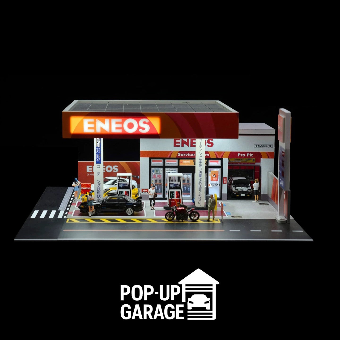 Eneos Gas Station Detailed Street Scene