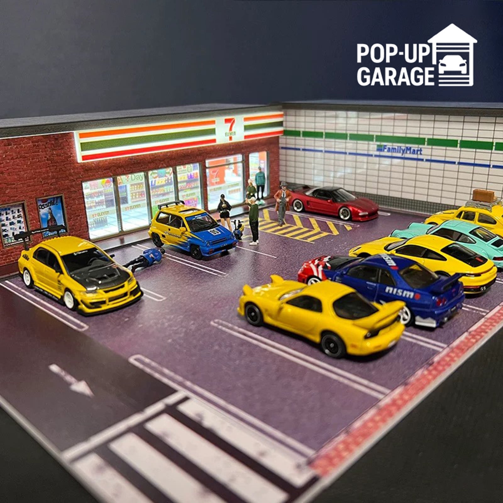7 Eleven Konbini Street Scene | 3D Display Pods | Pop-Up Garage