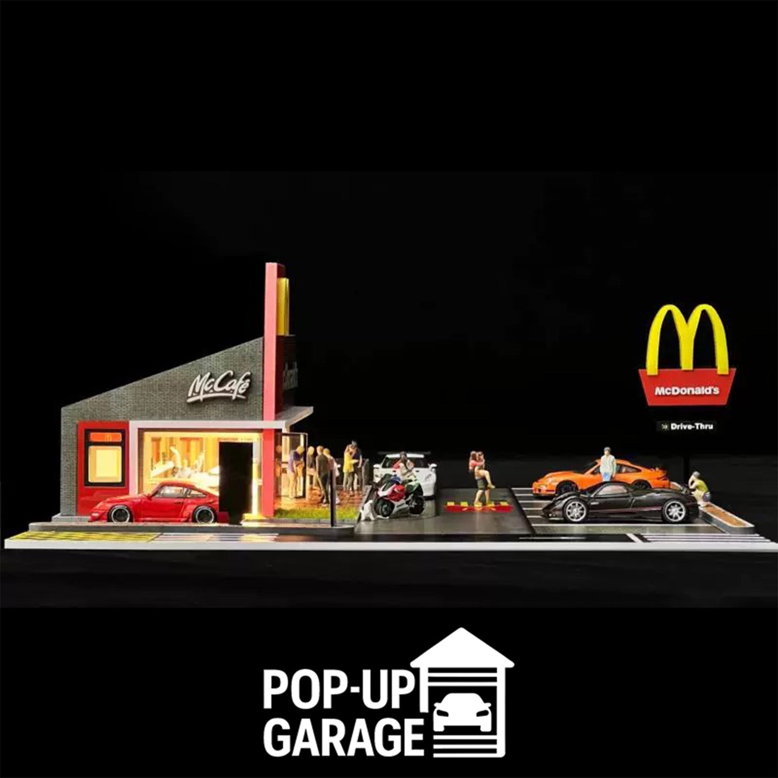 McDonalds Detailed Street Scene | 3D Display Pods | Pop-Up Garage