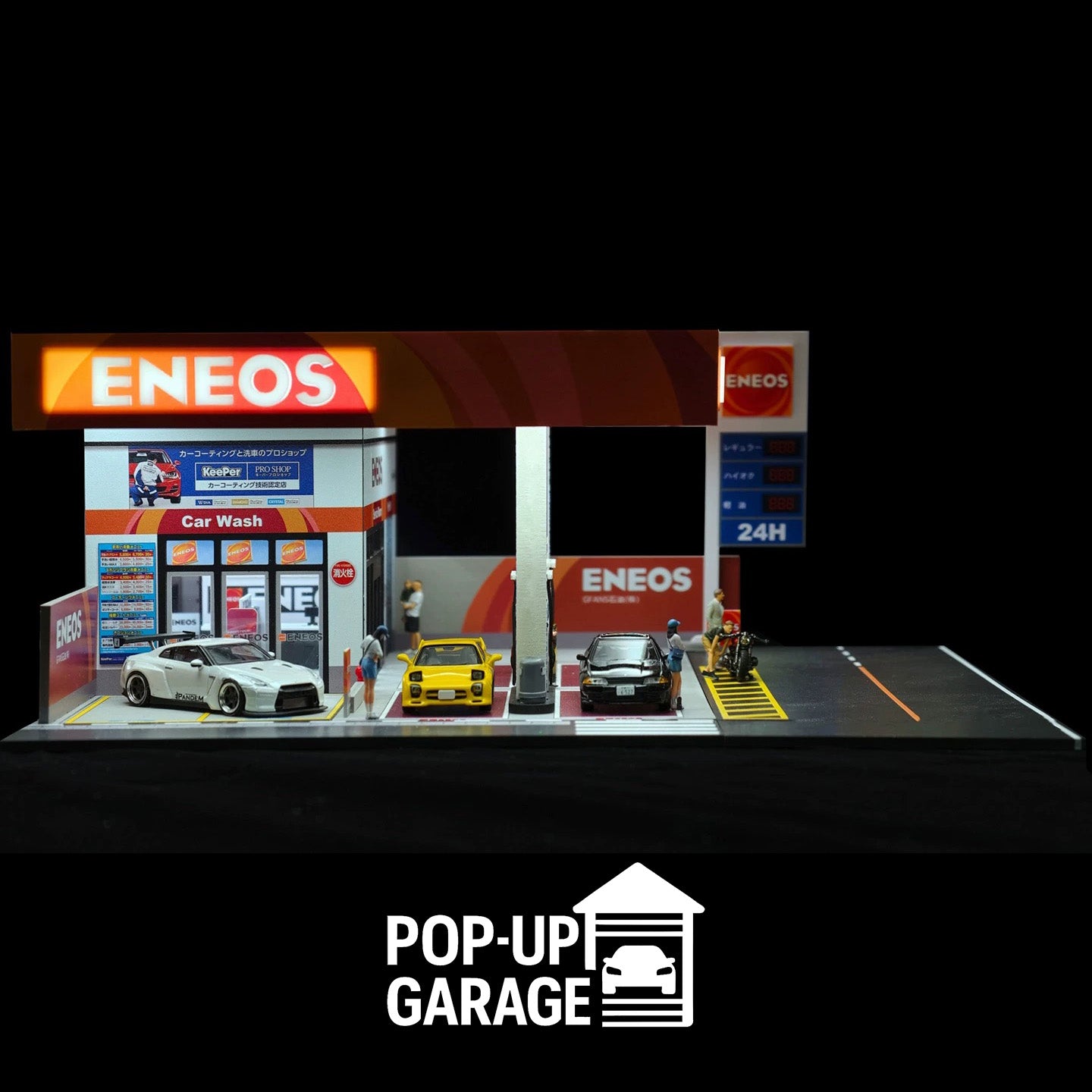 Eneos Gas Station Detailed Street Scene