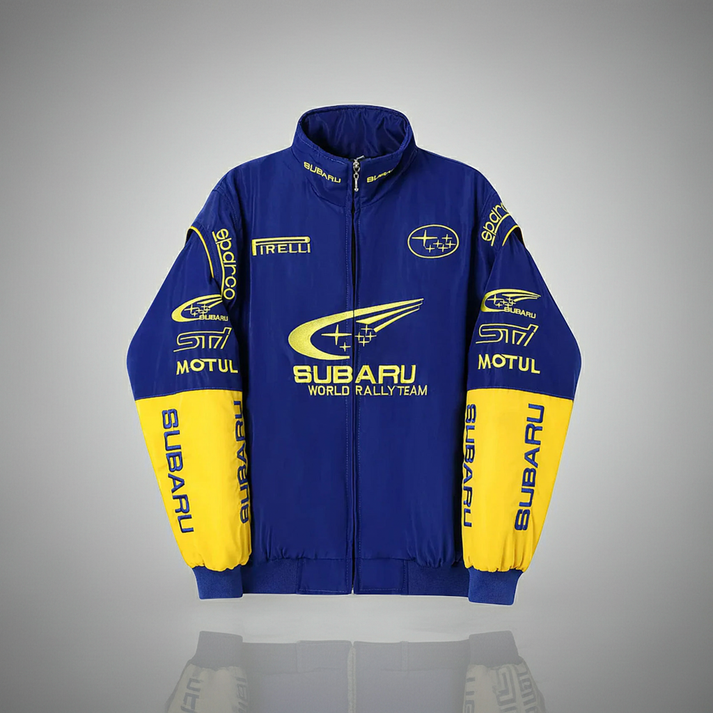 Subaru Rally Racing Jacket | Motorsport-Inspired Streetwear | Pop-Up ...