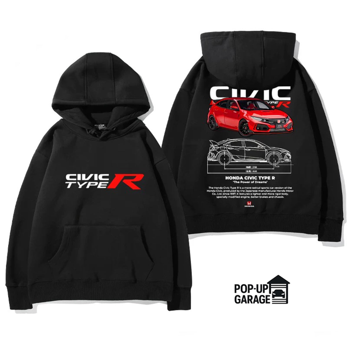 Type R Merch Type R Blueprint Hoodie | JDM Inspired Hoodie | Pop-Up Garage – Pop-Up ...