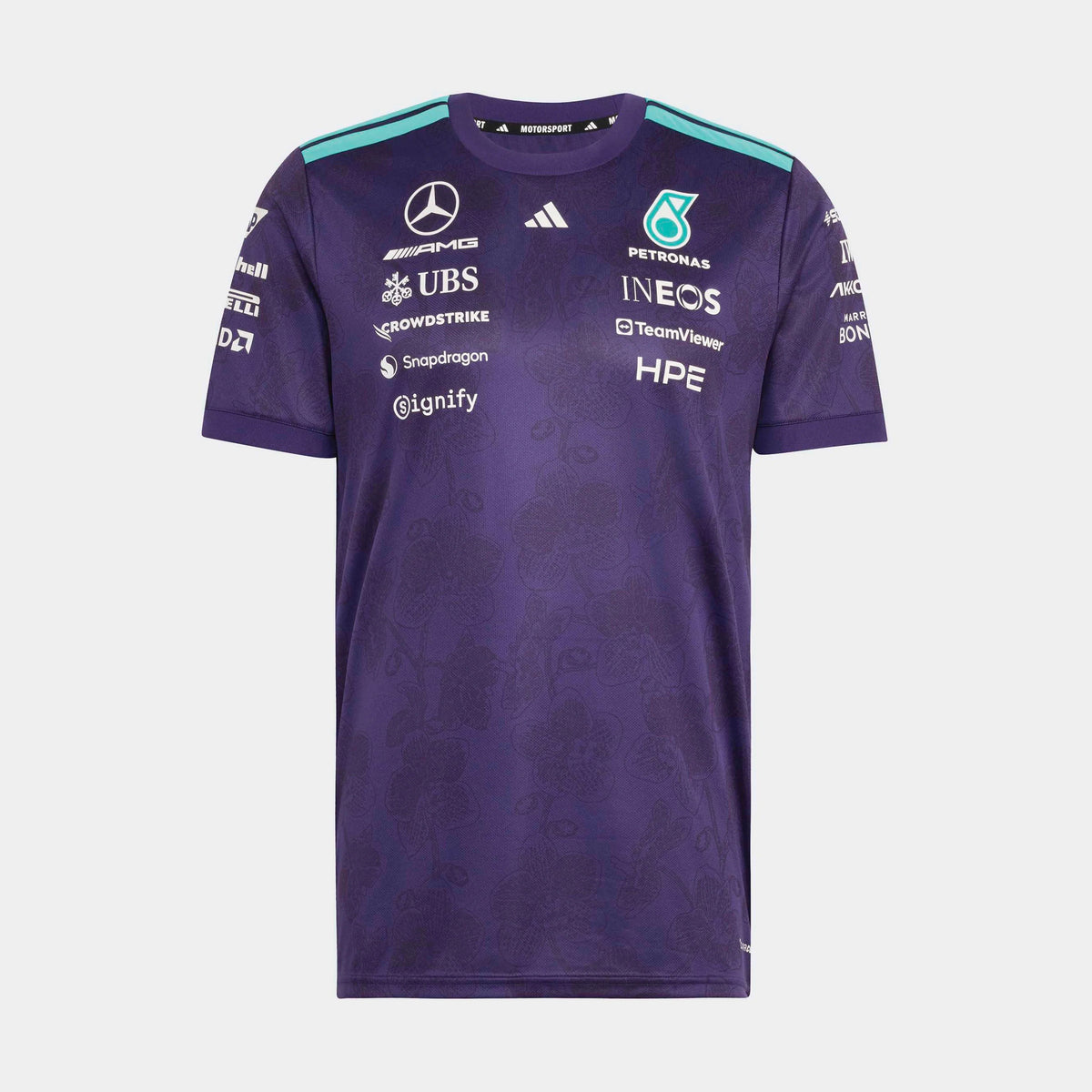 Mercedes AMG Petronas Team T-Shirt 2026 | Vanda Bloom Singapore Edition