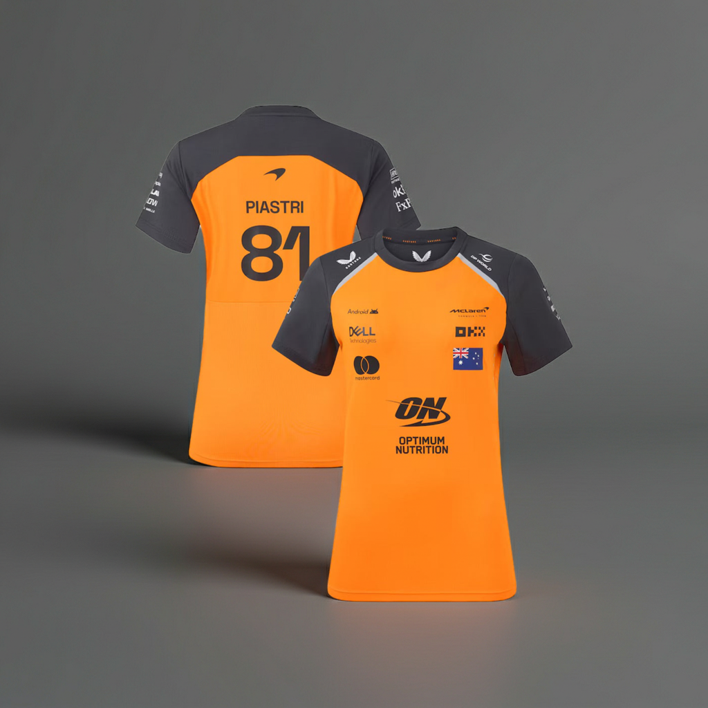 T-shirt des pilotes McLaren de Formule 1 2025 [Oscar Piastri - Papaye]