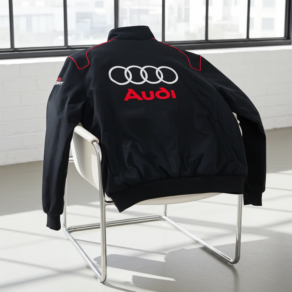 Audi Jacket Rack Audi Racing Jacket | Motorsport-Inspired Streetwear | Pop-Up Garage ...