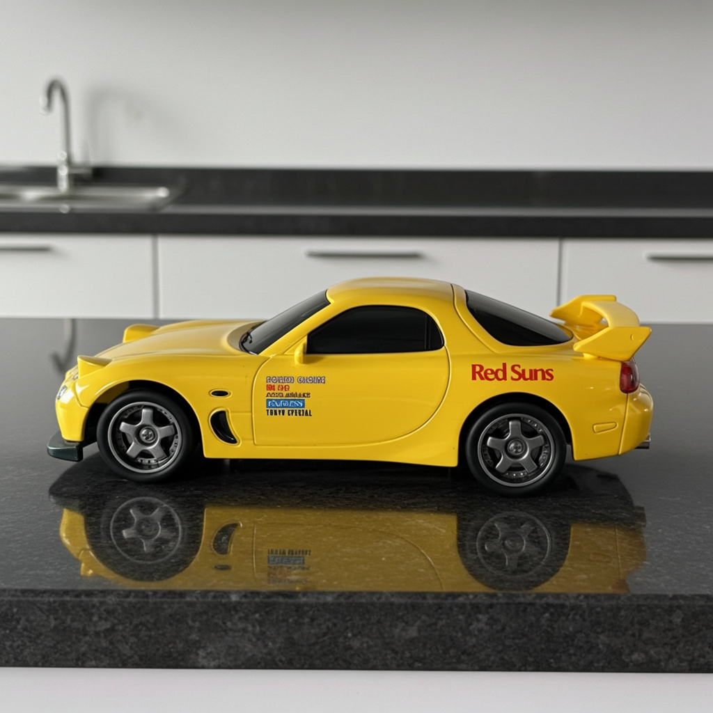 Mazda RX-7 FD3S (Initial-D) Jaune | Modèle ABS | 1:43