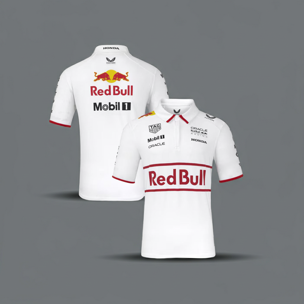 2025 Red Bull Racing ポロシャツ 日本GP 限定 Red Bull Racing F1 Men's 2025 Japan GP Team Polo Shirt - White