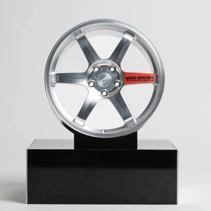 Rays | TE37 | Silver (Red)