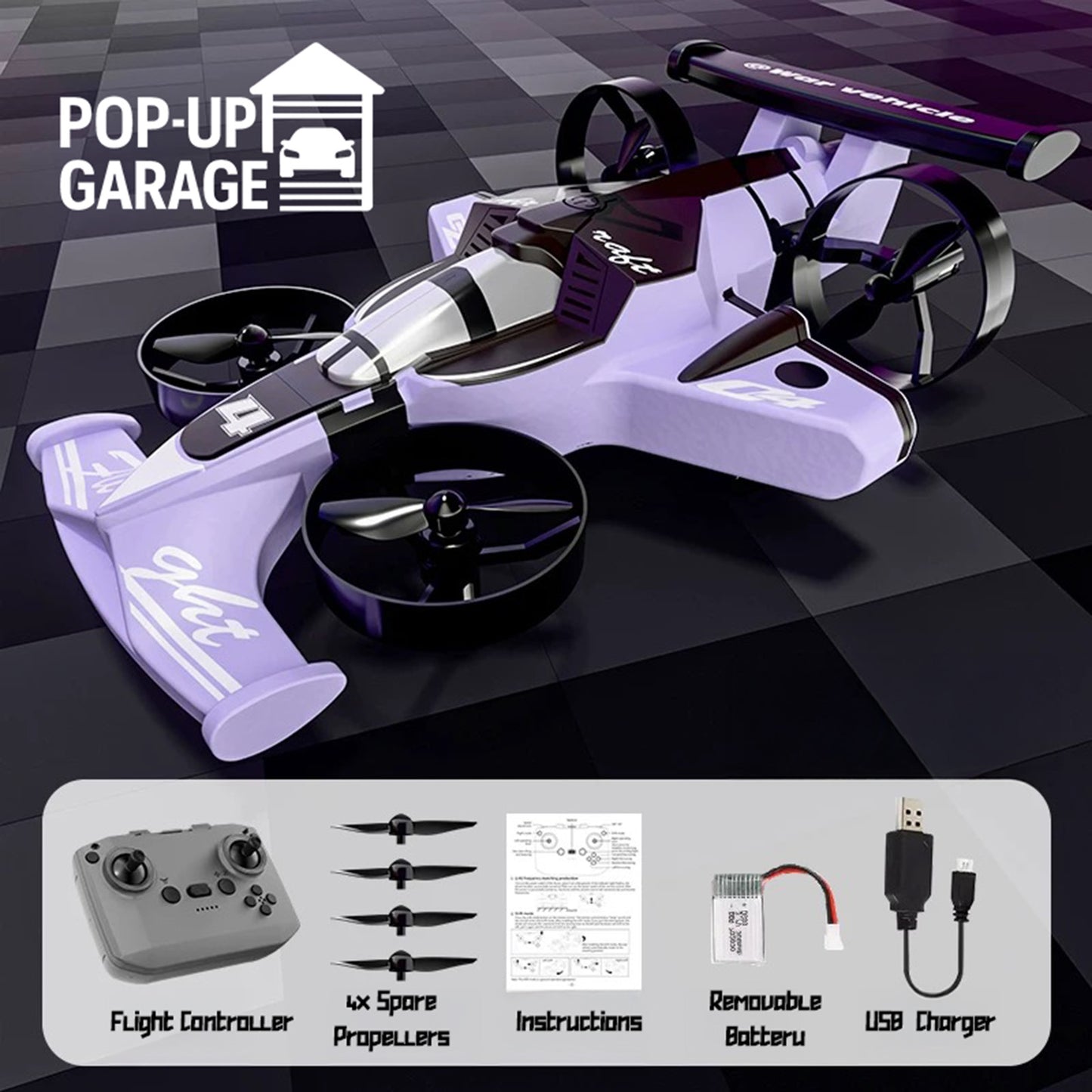 Turbo Drifter Drone | Premium Lightweight Foam | 2 in 1