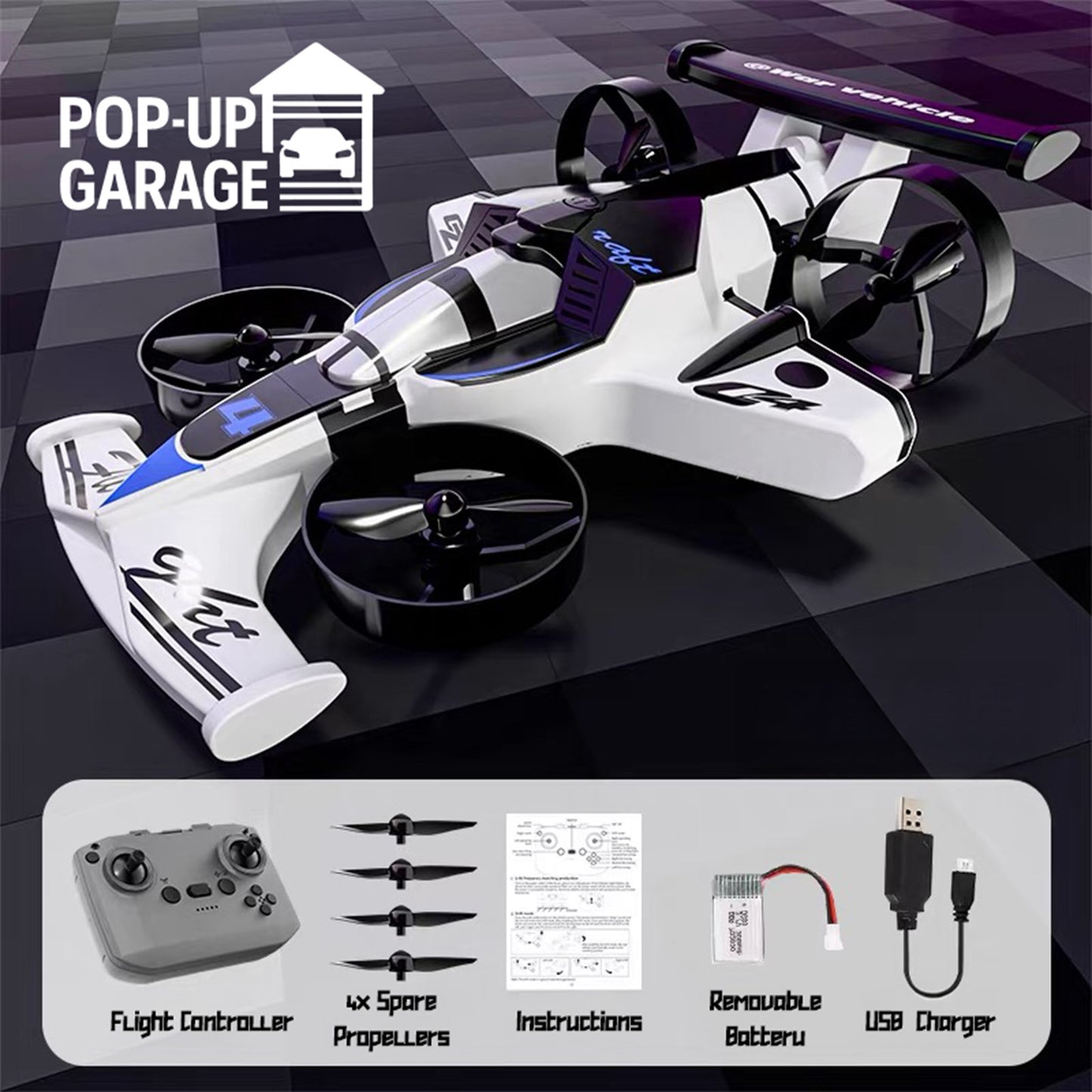 Turbo Drifter Drone | Premium Lightweight Foam | 2 in 1